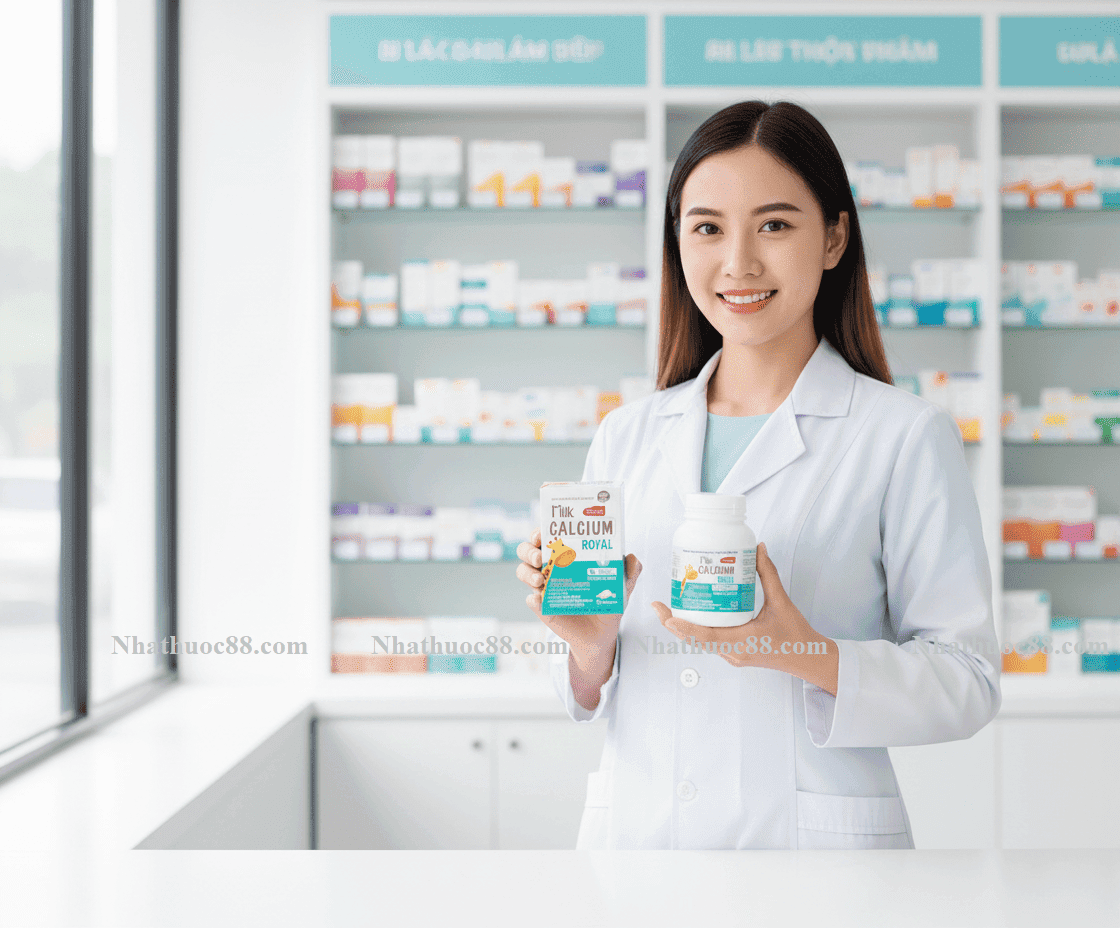 Milk Calcium Royal - Canxi sữa dễ hấp thu cho xương chắc khỏe, Ít táo bón