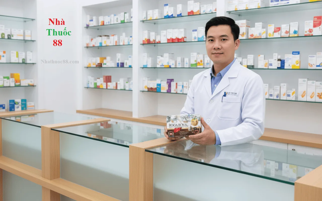 Viên Uống Giải Độc Gan BOGA ROYAL GOLD (60v) Giúp giải độc gan, thanh nhiệt, nóng trong người