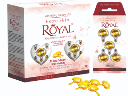 Viên dưỡng da cao cấp Estro Skin Royal (30v) Giúp dưỡng ẩm, làm mềm da, trắng da, chống nắng, bảo vệ da
