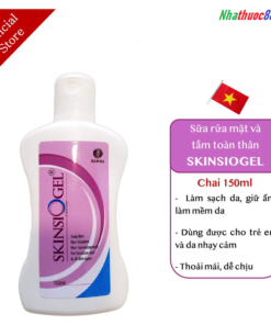 Sữa rửa mặt và toàn thân Skinsiogel làm mềm da, không gây khô da (150ml)