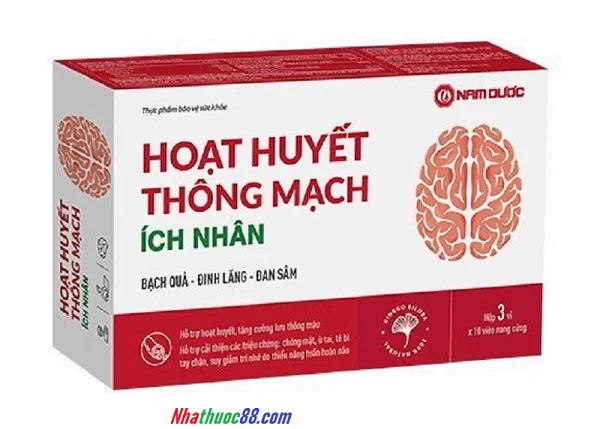 Hoạt Huyết Thông Mạch Ích Nhân (30v) Giúp giảm triệu chứng chóng mặt, ù tai, tê bì tay chân, suy giảm trí nhớ