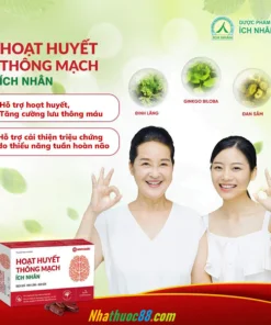 Hoạt Huyết Thông Mạch Ích Nhân (30v) Giúp giảm triệu chứng chóng mặt, ù tai, tê bì tay chân, suy giảm trí nhớ