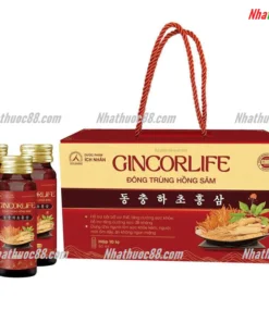 GINCORLIFE Đông Trùng Hồng Sâm Ích Nhân(10 Lọ) Hỗ trợ bồi cơ thể, tăng cường sức khỏe