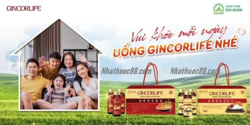 GINCORLIFE Đông Trùng Hồng Sâm Ích Nhân(10 Lọ) Hỗ trợ bồi cơ thể, tăng cường sức khỏe