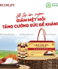 GINCORLIFE Đông Trùng Yến Sào Ích Nhân (10 lọ) có tác dụng hỗ Trợ Ăn Ngon, tăng sức đề kháng