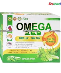 OMEGA 369 Diệp Lục Cần Tây (60v) Hỗ trợ Sáng mắt, Đẹp da, Tốt cho tim mạch