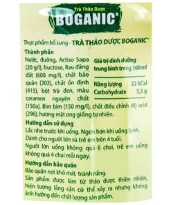 Nước uống BOGANIC trà thảo dược (290ml) thùng 24 chai