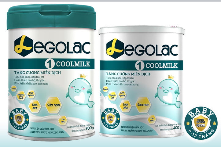 sữa LEGOLAC COOLMILK BABY 850G (1) Tăng cường miễn dịch cho trẻ 0-12 tháng tuổi