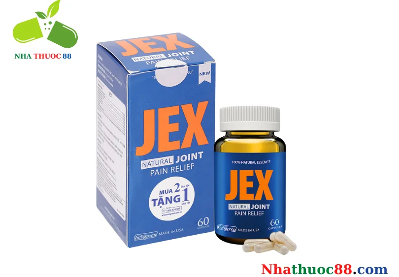 JEX Natural Joint Pain bảo vệ, tái tạo sụn khớp lọ 60 viên