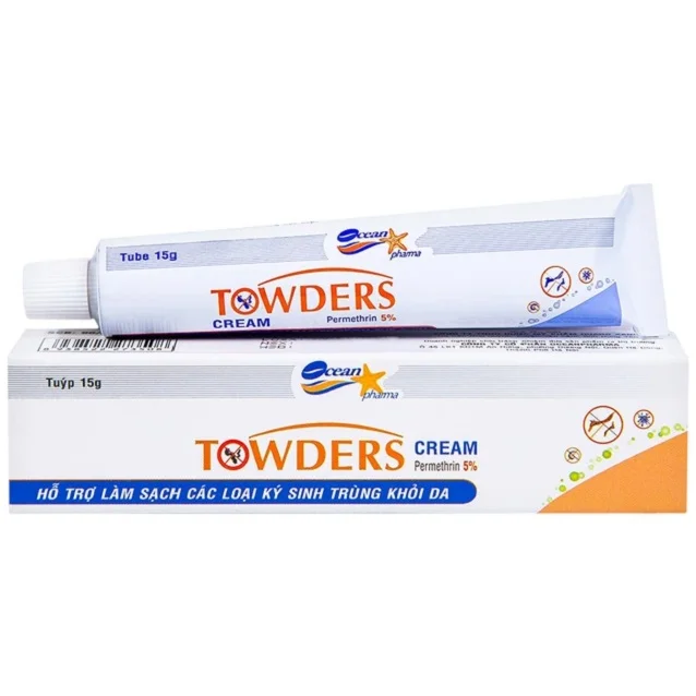 Kem Towders Cream Quang Xanh phòng ngừa muỗi, ghẻ, chấy (15g)