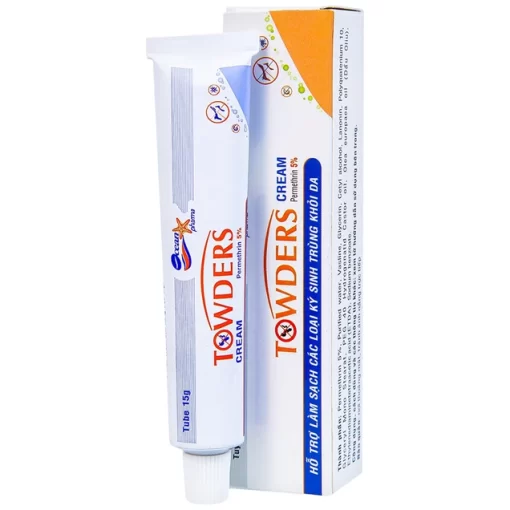 Kem Towders Cream Quang Xanh phòng ngừa muỗi, ghẻ, chấy (15g)