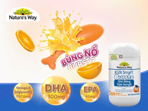 Viên uống Nature’s Way Kids Smart Cung cấp DHA, giúp bé thông minh hơn