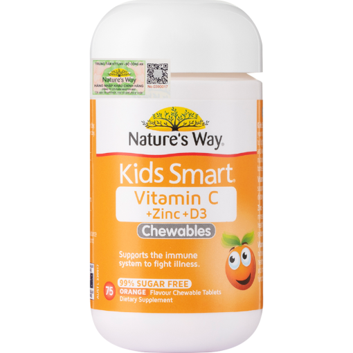 Viên uống Nature’s Way Kids Smart Vitamin C + Zinc + D3