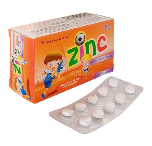 Zinc Kẽm Gluconat 70mg DHG 100v tăng cường miễn dịch,duy trì sức khỏe toàn diện