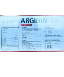 Bổ Gan Arginin B-400 Extra 60v- Giải độc gan, giúp bảo vệ tế bào gan