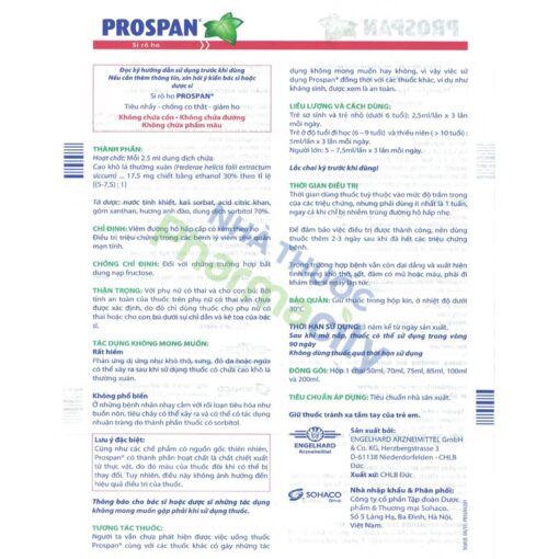 Siro Ho Prospan – Siro thảo dược trị ho hiệu quả cho cả gia đình