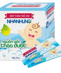 Bột Tắm Nhân Hưng -“Sạch Ngứa, Hết Hăm – Bé Yêu Cười Vui”