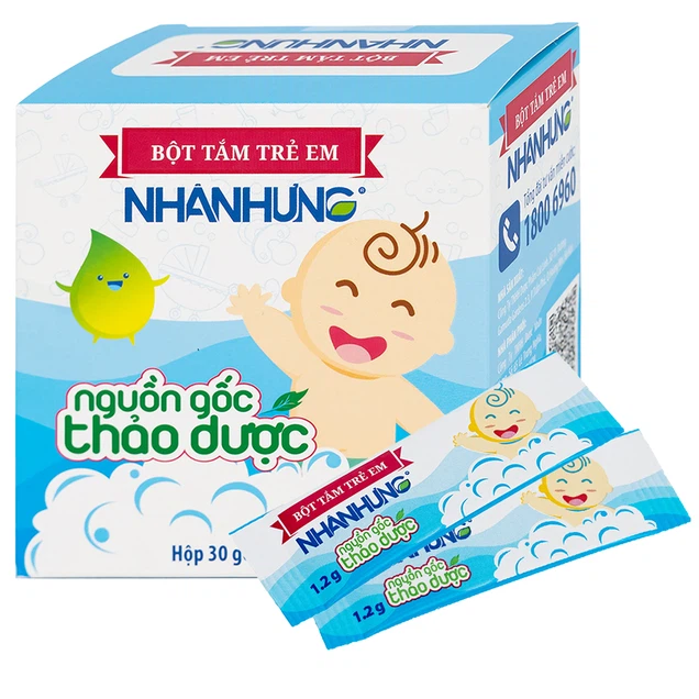 Bột Tắm Nhân Hưng -“Sạch Ngứa, Hết Hăm – Bé Yêu Cười Vui”