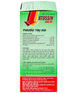 Thuốc Ho Atussin-Hỗ Trợ Điều Trị Ho Khan, Ho Dị Ứng An Toàn